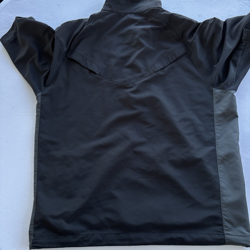 Nike Golf Men's Half Zip Windbreaker Pullover L‎ Black Lightning Bolt Logo - Picture 6 of 13